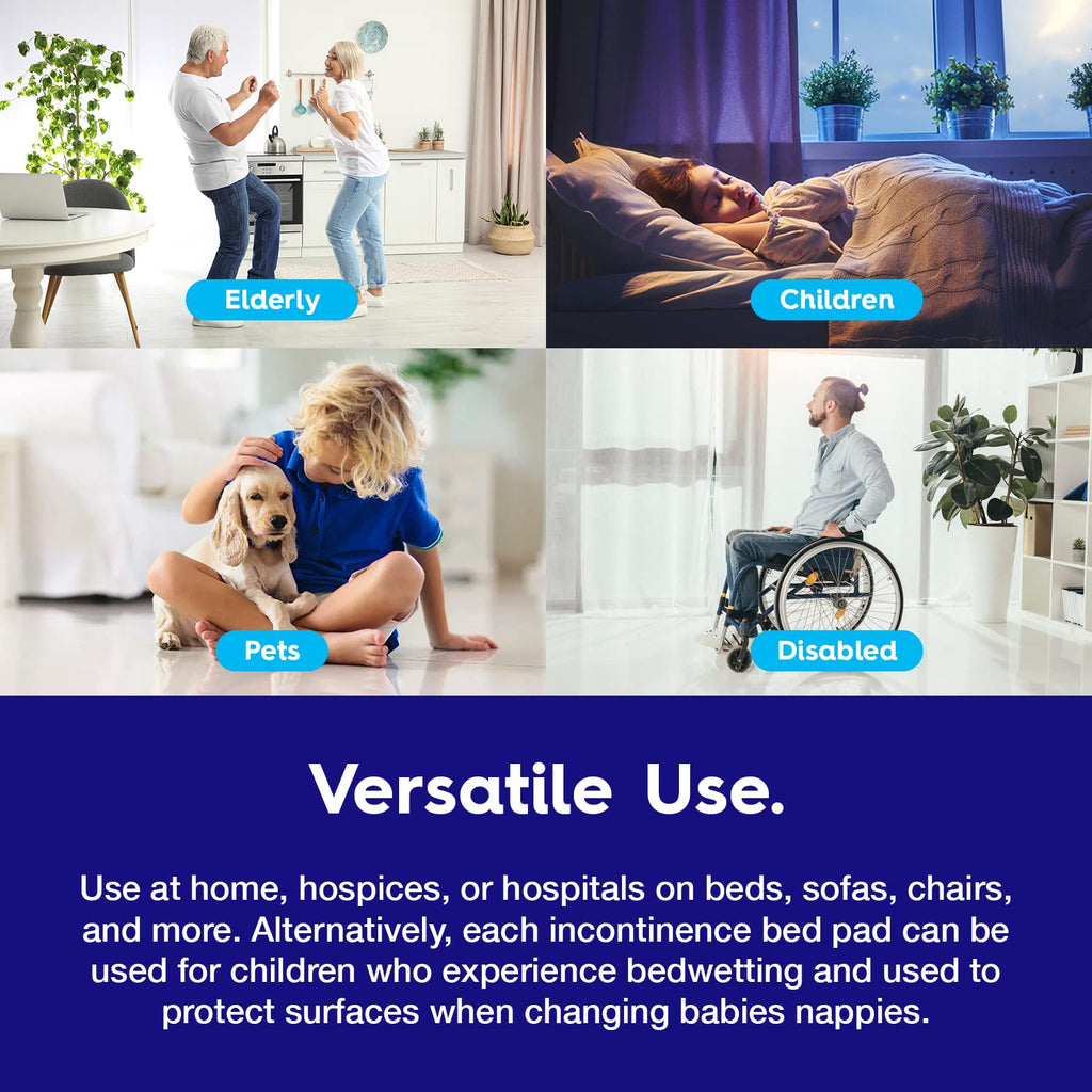 50 x Extra Large 36" x 36" Ultra Absorbent Disposable Incontinence Bed Pads | High Absorbency Waterproof Protective Underpads for Mattress, Sofa & Chair for Babies, Children, Adults, & Elderly & Pets
