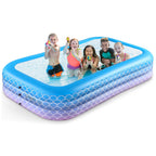 Sunrio 2025 Upgrade Inflatable Pool for Kids and Adults-120"*72"*22" Full-Sized Inflatable Swimming Pool Leakproof Blow Up Above Ground for Backyard Outdoor Garden Summer Water Party Pink