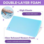 Small Wedge Pillow, Small Wedge Pillow for Sleeping, Foam Wedge for Yoga, Laptop, Memory Foam Positioning, Foam Pillow for Chair, Provide Support and Relieve Fatigue(Grey-S)