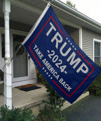 Trump 2024 Flag Take America Back Double Sided- Trump Flags 3x5 Outdoor Double Sided Heavy Duty Donald Trump Flags Banner Super Durable 4 Rows Stitched Edge Canvas Header with 2 Brass Grommets