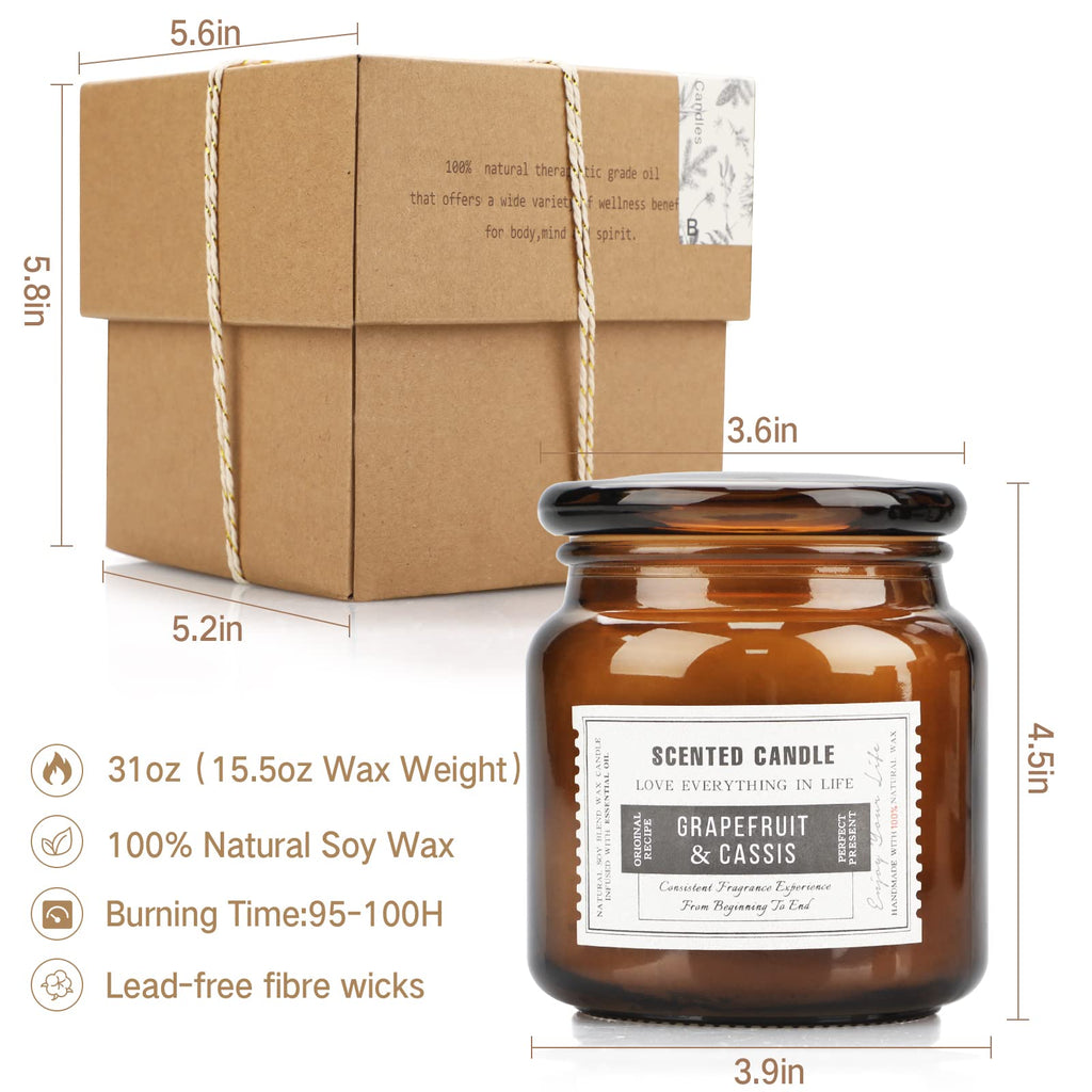 Candles for Home Scented 4 Pack, 45oz Large Candles Gifts for Women, Sage Candles for Cleansing House, 300H Long Lasting Aromatherapy Soy Scented Candles for Women Men Birthday
