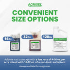 Agrisel GrassOut Max Weed Killer, Targets 50+ Grassy Weeds without Harming Desired Plants, Pet Safe, Large Area Treatment, Easy Application, 3-Pack of Disposable Gloves Included, 32 Ounces