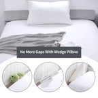MABOZOO Pillow Wedge for Headboard Gap,Light Grey Bed Wedge Gap Filler King Size,Foldable Bed Wedge Pillow for Headboard, Foam Mattress Gap Filler,76"x6"x6"