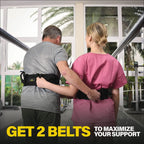 Medical king Transfer Belt Fle to unlock - 50" holds up 500 LBS - or Lifting Seniors - Gait Belt With 6 Handles - Great lift belt for elderly, therapy, handicap etc. walking & standing - easy buck