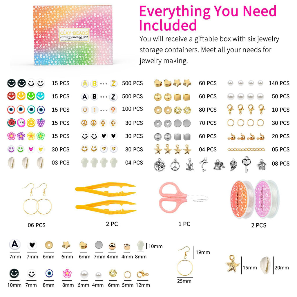 Friendship Bracelet Making Kit 96 Colors, 900pcs Letter Beads, 100pcs Number Bead, Gold Silver Spacer Charms for Concert Bracelets Jewelry Craft