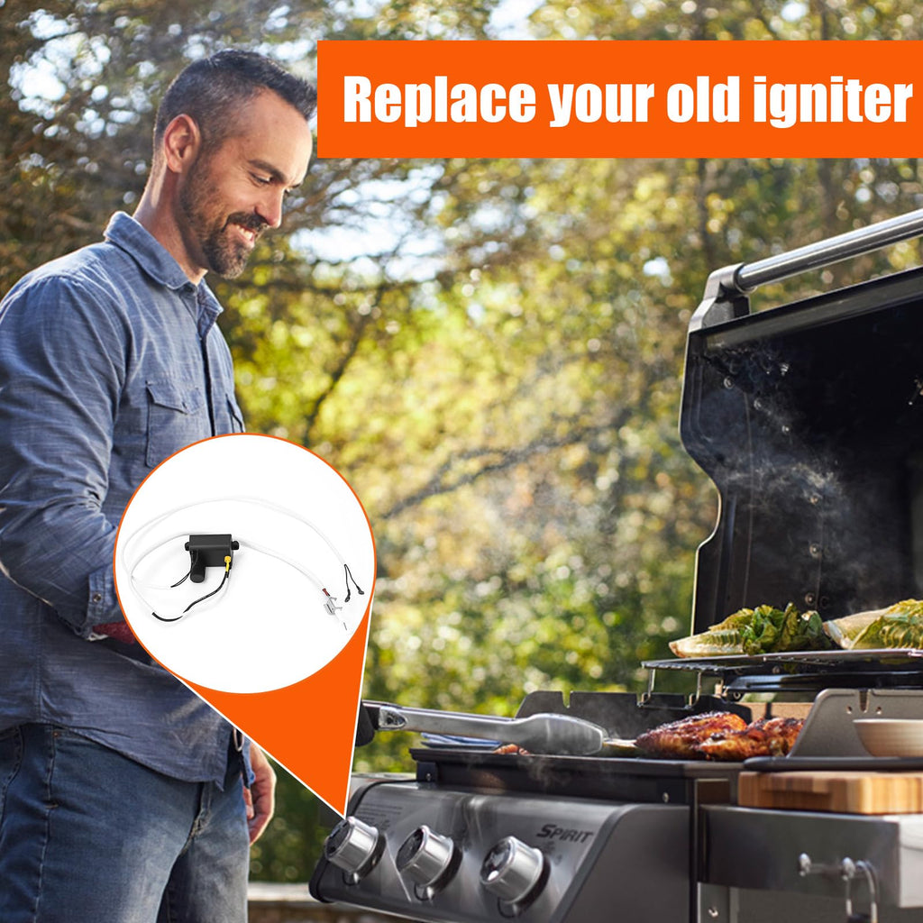 Uniflasy 7642 Grill Igniter Button for Weber Spirit 210 & Spirit 310 Grill Models with Up Front Controls (Model Years 2013 and Newer), Igniter Kit for Models E-210, S-210, E-310, SP-310