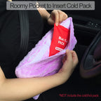 D. Cozy Hysterectomy Pillow Tummy Tuck Seatbelt Pillows with Pocket for Ice Pack Post Abdominal Surgery Comfort Cushion Belly Incision Recovery Gifts Women Patients Lavender