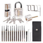 28PCS Lock Picking Set with 3 Transparent Training Locks and Manual and Zip Case for Lockpicking, Portable Lock Picking Tool Kit for Beginner and Locksmith