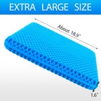 Gel Seat Cushion for Long Sitting (Thick & Extra Large), Gel Cushion for Wheelchair Soft, Gel Chair Cushion Comfy, Gel Car Seat Cushion Breathable, Gel Seat Cushion for Office Chair for Hip Pain