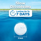 C3… 5 lbs. 3" Stabilized Chlorine Tabs for Swimming Pools | Easy to Use for Above Ground or Inground Pool | Slow Dissolving Individually Wrapped Chlorinating Tablets | 5 Pound Bucket