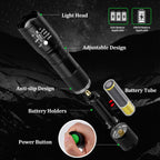 Zoomable LED Flashlights with 5 Modes 2Pack Christmas Stocking Stuffers Birthday Gifts for Men Him Dad Included Batteries Bright Tactical Torch High Lumens Outdoor Fishing Hiking Camping Essentials