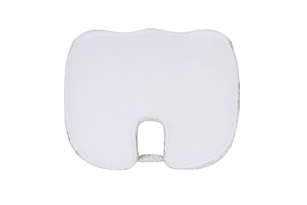 Bamboo Seat Cushion Pillow for Office Chair - Memory Foam Pad for Tailbone, Sciatica, Lower Back Pain Relief, Ergonomic and Non-Slip, Machine Washable Cover (Pack of 1)