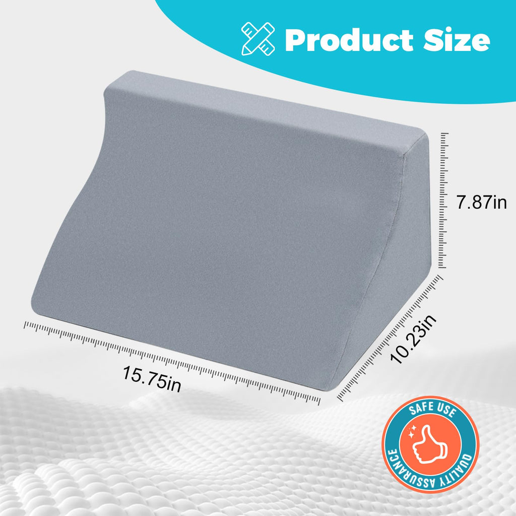 Fewener Small Wedge Pillow for Sleeping, 2 Pack Wedges & Body Positioners, Back Pillow for Side Sleeper & Back Pain Relief & Bed Sores