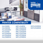 Brother Genuine High Yield Toner Cartridge, TN660, Replacement Black Toner, Page Yield Up to 2,600 Pages, Amazon Dash Replenishment Cartridge