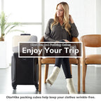 8/10 Sets Packing Cubes for Travel, Sturdy Suitcase Organizer in 4 Sizes (Extra Large, Large, Medium, Small), OlarHike Luggage Cubes with Toiletry Bag, Travel Essentials, Cruise Ship Gifts for Women