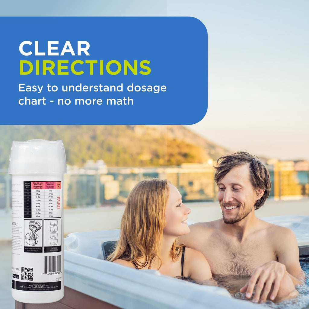 FROG DropH pH and Total Alkalinity Decreaser for Hot Tubs and Swim Spas - 3 lb Bottle with TruDose Measuring Cap for Easy Maintenance & Balancing - 1 Pack