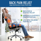Everlasting Comfort Seat Cushion and Lumbar Support Pillow - Premium Memory Foam Office Chair Cushions for Enhanced Posture, Support, All-Day Comfort - Multi-Use for Car, Desk Chair, Gaming Chair