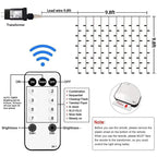 JMEXSUSS 300 LED Remote Control Christmas Curtain Lights, Plug in Fairy Curtain Lights Outdoor, Window Wall Hanging Curtain String Lights for Bedroom Backdrop Wedding Party Indoor Decor, Warm White