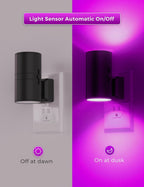 L LOHAS LED Night Light, Halloween Night Light, Night Lights Plug into Wall, Purple Night Light, Light Sensor, Dimmable Night Lights Decorative for Christmas, Holiday, Home Decor, Party Decor, 2 Pack