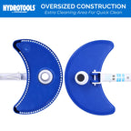 SWIMLINE HYDROTOOLS Manual Pool Vacuum Head Attachment For Inground & Above Ground Pools |Weighted Swimming Pool Vac Head Half Moon W/ Bristles| Swivel Hose 1-1/4 or 1-1/2’’| Clean Debris Corners