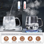 DOPUDO Glass Tea Cup with Infuser and Lid, 17.6oz/520ml Large Borosilicate Teacup, Clear Mug for Loose Leaf Tea, Blooming Tea, Tea Bags - Perfect Christmas or Birthday Gift for Women