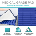 Vive 5" Alternating Pressure Mattress - Air Topper Pad for Bed Sore, Ulcer Prevention, Bedridden Treatment - Inflatable, Quiet Alternative Cover - Fits Hospital Bed - Includes Electric Pump System
