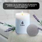 Natur IX Calming Scented Candles for Home | Lavender, Basil & Jasmine Candle | Natural Non Toxic Soy Candles with Essential Oils | 50 H Long Burning | Aromatherapy Candle Jar with Lid - 8.3oz