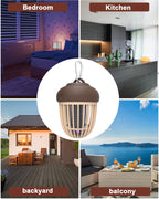 AICase 1800mA Rechargeable Portable Mosquito Killer lamp, Bug Zapper Latern,Bug Zapper Trap Light Outdoor and Indoor Cordless Battery Powered Waterproof Bug/Fly Trapper for Home