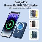 Yiisonger Magnetic Wireless Power Bank - 10000mAh Mag-Safe Portable Charger 22.5W PD Fast Charging with Built-in Cables LED Display, Magnetic Battery Pack for iPhone 16/15/14/13/12/Pro/Mini/Pro Max