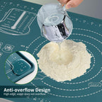 DANIA & DEAN Silicone Baking Mat - Upgrade Mom Theme 26x16 Inch Extra Thick Pastry Mat with Measurements, Non-Slip and Reusable, Kneading Dough Mat for Kitchen Counter, Bread, Cookies, Pizza, Pasta