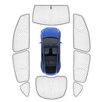 KMF 8pcs Full Thicken Sun Shades for 2025 2026 Tesla Model Y Juniper Accessories, Tesla Y Privacy Car Window Covers for Windshield Side Rear, UV Block and Blackout for Camping Outdoor