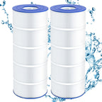 Beckacher 2 Pack PA120 Replacement Pool Filter Compatible with Hayward C1200, CX1200RE, Unicel C-8412, Filbur FC-1293, Clearwater II 125, Waterway Pro Clean PCCF-125, 817-0125N, 120 Sq. Ft Cartridge