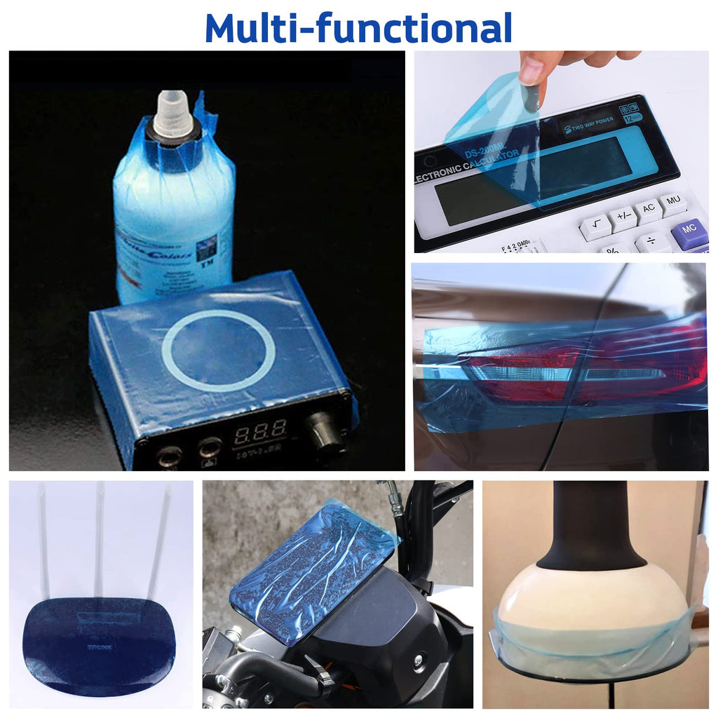 Barrier Film - Autdor Dental Barrier Film Roll 1200 Sheets Dental Film Barrier Tape 4'' x 6'' Thick Disposable Protective PE Film with Dispenser Box for Dental Tattoo Makeup Microblading Supplies