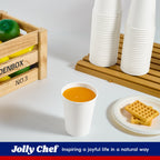 JOLLY CHEF 300 Pack Disposable Paper Coffee Cups 12 oz, Hot Beverage Cups Paper Cups for Water, White Drinking Cups, Ideal for Party, Office, Home, Travel and More