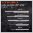 HORUSDY 16-Piece Punch and Chisel Set, Including Taper, Cold Chisels, Pin, Center