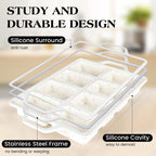 AOTASO 3 Pcs Silicone Baking Pan Set - Including Mini Loaf Pan, Standard Muffin Pan and Mini Muffin Pan - Silicone Cupcake Molds With Metal Reinforced Frame (Cream)