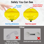 Suction Shower Grab Bars for Bathtubs and Showers, Safety Shower Grab Bars for Seniors, Drill-Free Shower Handle for Bathroom, Grab Bar for Elderly, Post-Surgery, Pregnant, Yellow, 2Pack