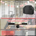 Grill Cover, 58 inch BBQ Gas Grill Cover for Outdoor Grill, Waterproof, Anti-UV, Rip-Proof, Fade Resistant Material, Barbecue Cover with Hook-and-Loop Straps & Adjustable Hem Drawstring, Black