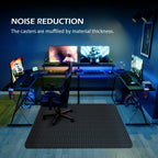 Office Chair Mat for Hard Floor, SALLOUS 63" x 51" Large Office Chair Mat, Gaming Chair Mat for Hardwood Floor, Multi-Purpose Floor Protector Desk Chair Mat for Home Office (Black)