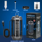 Avokadol Bug Zapper Outdoor Indoor, 18W Bulb Mosquito Zapper with 6.5 FT Power Cord, 4200V High Powered Fly Trap Indoor for Home, Mosquito Trap Cover 2100 SQ.FT. -Ideal for Backyard, Garden, Patio.
