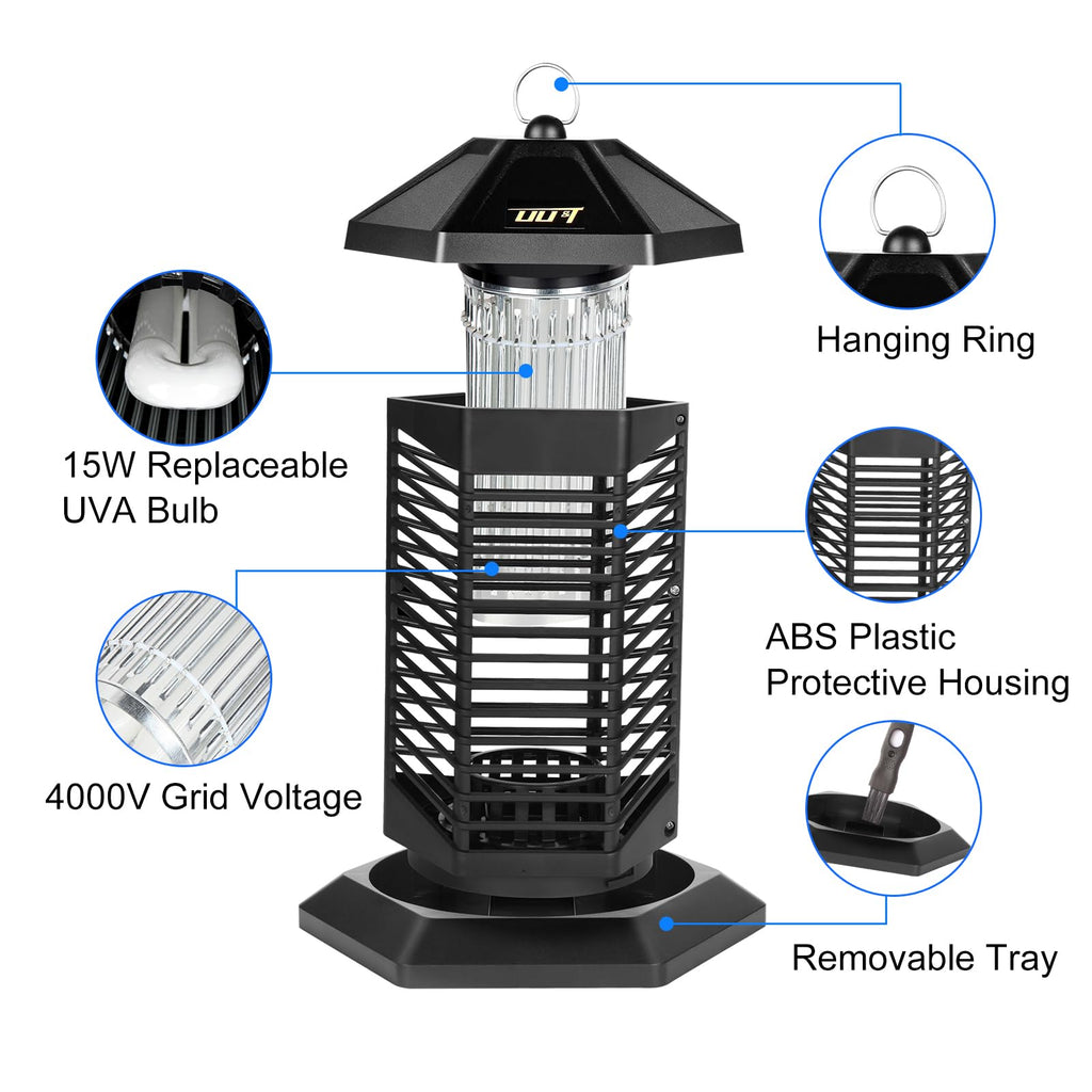 Bug Zapper, Electronic Mosquito Zapper Outdoor Indoor, Portable Fly Trap Insect Zapper Mosquito Killer Lamp
