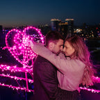 JMEXSUSS 200 Pink String Lights for Halloween Decor, Pink Christmas Lights Clear Wire Indoor Plug in, 66ft Pink LED Fairy Lights for Bedroom Girl's Room Christmas Tree Halloween Party Decorations