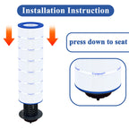 Cryspool® 09032 Compatible with Clean & Clear 200, CC200, PAP200, R173217, C-9419, FC-0688, 59054400, Aladdin 29902, 200 Sq. Ft Pool Filter Cartridge, 1 Pack