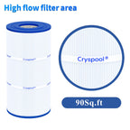 Cryspool® 08046 Filter Compatible with Hayward C900, CX900RE, C-900, PA90, Posi-Clear PXC-95, C-8409, Ultral-B6, PP-B6, FC-1292, 90 Sq. Ft Pool Filter Cartridge, 1 Pack