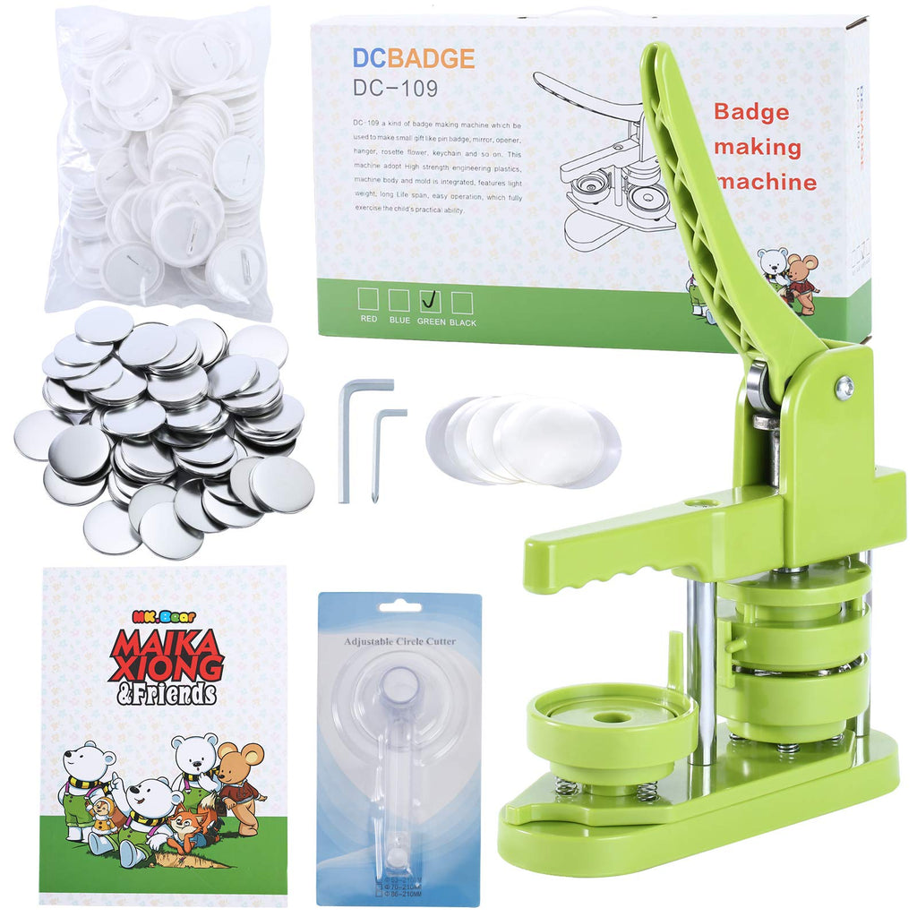MK.Bear Button Maker Machine 58mm (2.25 in) Installation-Free, DIY Button Pin Maker Machine, Badge Punch Press with Free 100pcs Badge Supplies & Pictures & Circle Cutter & Magic Book