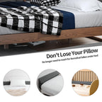MABOZOO Pillow Wedge for Headboard Gap,Grey Bed Wedge Gap Filler Queen Size,Foldable Bed Wedge Pillow for Headboard,Foam Mattress Gap Filler,60"x6"x6"
