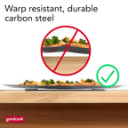 GoodCook AirPerfect Nonstick 16” Pizza Pan – Pizza Tray for Oven, Perforated Round Pizza Pan, Carbon Steel Baking Pan, Homemade, Frozen & Leftover Slices