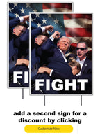 Trump Assassination Attempt 2024 Vote Trump 18x12" Vertical Yard Sign (Outdoor, Weatherproof Corrugated Plastic) Metal Stake Included, by M&R