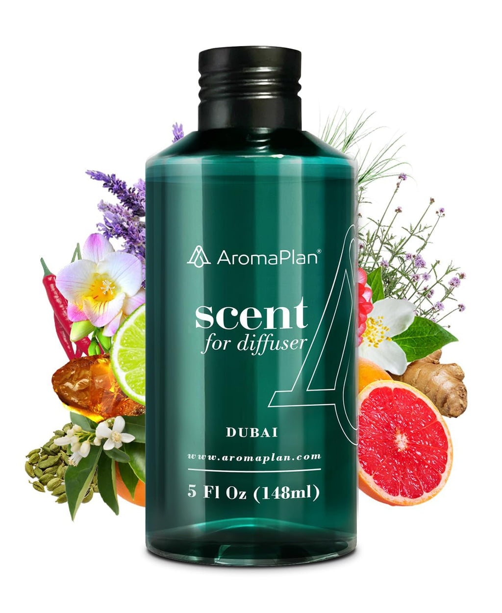Aromaplan Hotel Scents Dubai 5 Fl Oz, USA Fragrance- Home Luxury Aroma & Hotel Collection Diffuser Oil- Hotel Diffuser Oil for Aromatherapy- USA Made, Bigger Bottle, Bolder Aroma & Longer Lasting