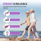 BeneCane Walking Cane for Men & Women Adjustable Cane with Offset Soft Cushioned Handle -Portable Lightweight Sturdy Mobility Walker Aid for Elderly, Seniors Collapsible Cane